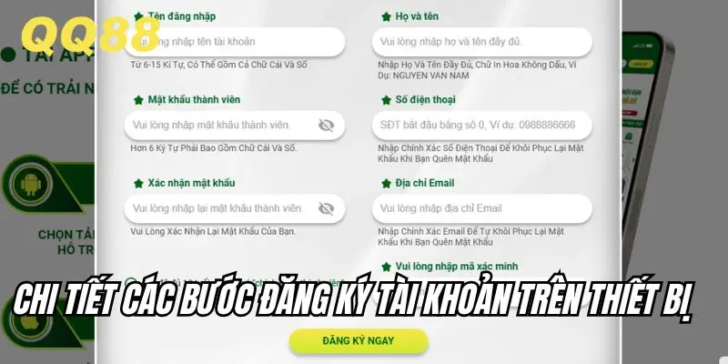 Chi tiết các bước đăng ký tài khoản trên mọi thiết bị